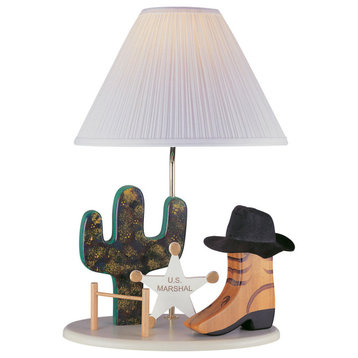 Cowboy 1 Light Table Lamp, White