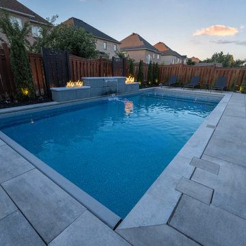 Complete Backyard Transformation with Pool, Fire Feature & Outdoor Kitchen