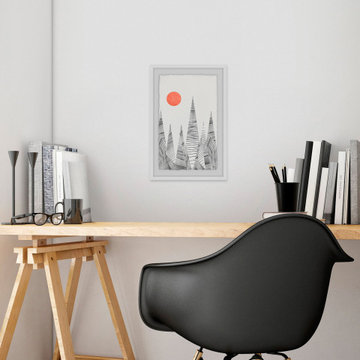 "An Orange Moon" Framed Painting Print