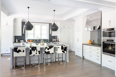 Example of a transitional kitchen design in Toronto