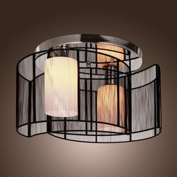 LightInTheBox Black Semi Flush Mount with 2 Lights - Flush-mount Ceiling Lighting