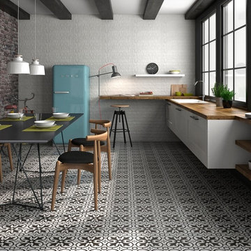 Boulevard Black And White Floor Tiles - Direct Tile Warehouse