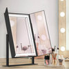 Luxury Trifold LED Tri-Tone Makeup Mirror, Black