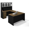 Bestar Pro-Concept U-Shaped Workstation with High Hutch and Pedestal