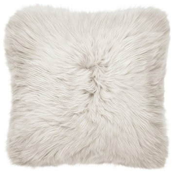 Classic Sheepskin 20"x20" Pillow, Birch