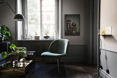 Inspiration for a transitional living room in Stockholm.