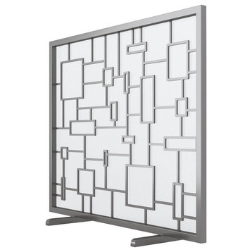 Squares Firescreen, With Mesh