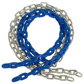 Coated Swing Chains, Set of 2, 5.5', Blue