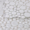 Circular Glass Tile Series for Floors Walls, Snow