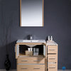 42" Light Oak Vanity, Side Cabinet and Integrated Versa Brushed Nickel Faucet