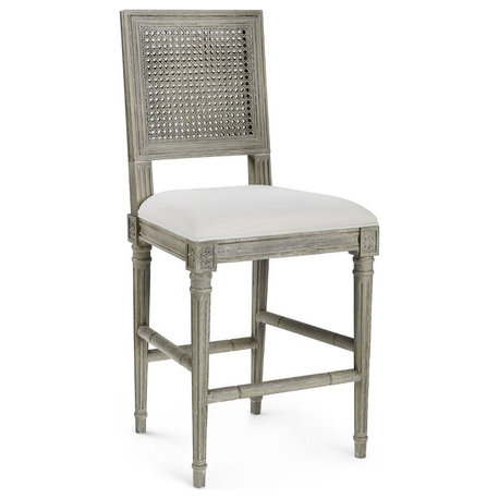 Annette Counter Stool, Soft Gray