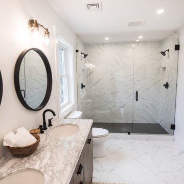Master Bathroom with Large Tiled Shower