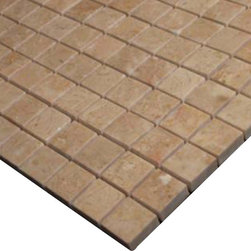 Crema Marfil Marble 1x1 Mosaic Tile Polished - Home Accessories & Decor