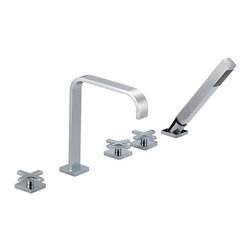 Rennes Triple Handle Solid Brass Bathroom Sink Faucet - Bathroom Sink Faucets