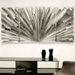 Silver Wall Art - Metropolis by Jon Allen - Artwork