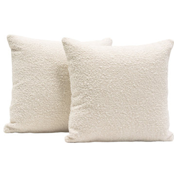 Square Accent Pillows (Set of 2) - Bone