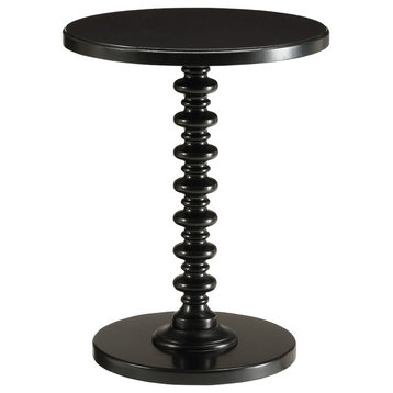 Urban Designs Kostka Wooden Accent Side Table, Black