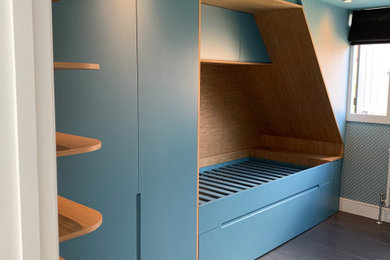 Inspiration for a contemporary bedroom in London.