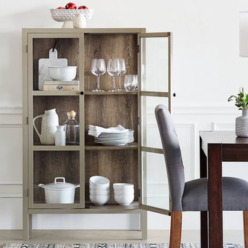 Traditional Dining Room with Versatile Decorative Storage Cabinet Collection - T