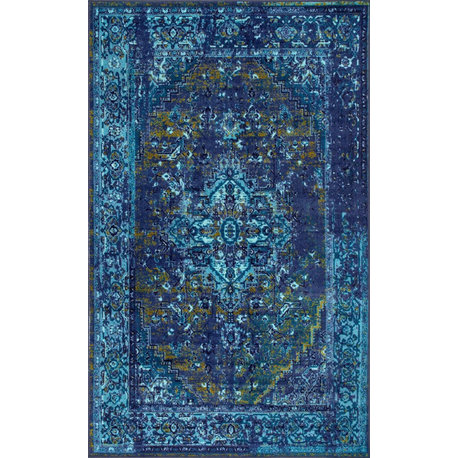 Nuloom Machine Made Jizah Rug, Teal 5'x8'