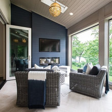 Sunroom With Fireplace