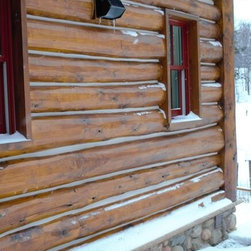White Cedar Log Siding--Hand Hewn - Products