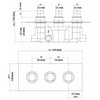 Chrome Thermostatic Shower System With 8" Square Rain Head Handset & Tub Spout