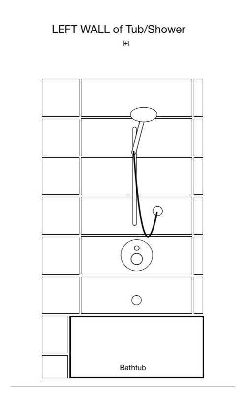Tile Layout for shower fixture wall