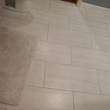 Handicap bathroom remodel and enlarge