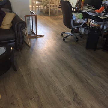 Before & After Imagery of Luxury Vinyl Tile Installation