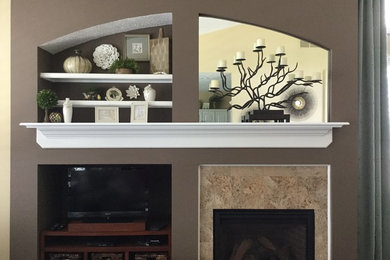 Inspiration for a transitional living room remodel in Other