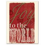 DDCG - Red and Gold "Joy to the World" Canvas Wall Art, 18"x24" - Spread holiday cheer this Christmas season by transforming your home into a festive wonderland with spirited designs. This Red and Gold "Joy to the World" 18x24 Canvas Wall Art makes decorating for the holidays and cultivating your Christmas style easy. With durable construction and finished backing, our Christmas wall art creates the best Christmas decorations because each piece is printed individually on professional grade tightly woven canvas and built ready to hang. The result is a very merry home your holiday guests will love.