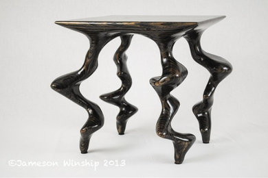 EBONY END TABLES | PIECE 1 OF 2 | Approximate Dimensions 20”h X 20”w X 20”d