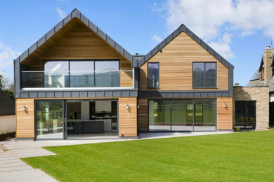 Contemporary house exterior in Gloucestershire.