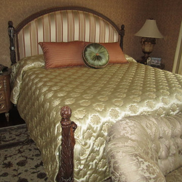 Custom Coverlet Outline Quilted, Custom Shams, Sunburst Pillow