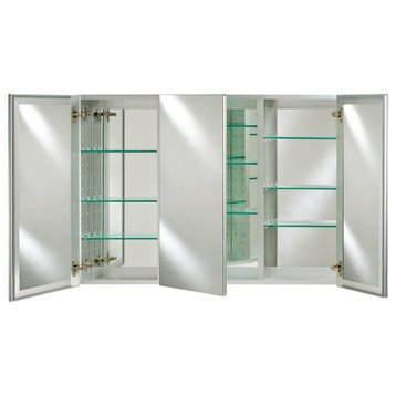 Afina Broadway Triple Door Frameless Cabinet, Frameless Bevel, 48"x30"