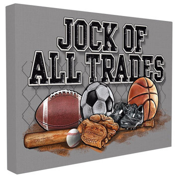Stupell Industries Art, Jock Of All Trades Sports Balls, 30 x 40