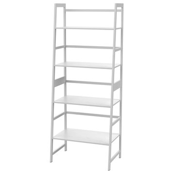 Gewnee Bookshelf, Ladder Shelf, 4 Tier Tall Bookcase