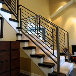 Modern Horizontal Wood capped Rails - Home Decor