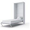 Invento Vertical Wall Bed, European Twin Size, White/Grey