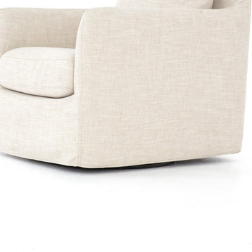 Valdis Cambric Ivory Swivel Chair
