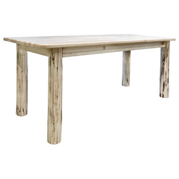 Montana Collection 4 Post Dining Table, Clear Lacquer Finish