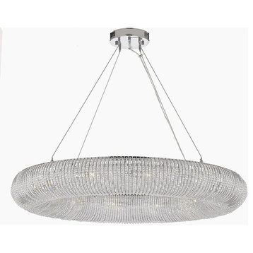Crystal Ring Modern/Contemporary Orb Chandelier 32" Wide
