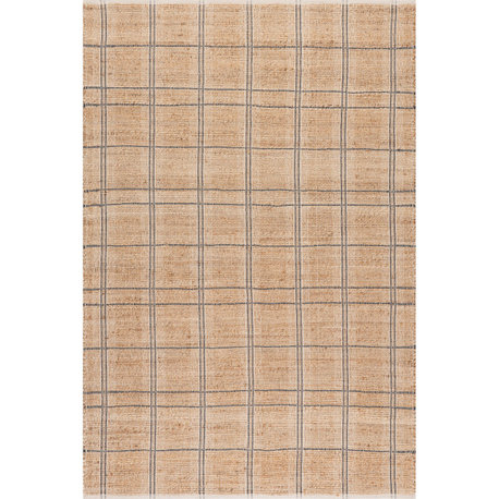 Oscar Plaid Jute Area Rug, Natural 10'x14'