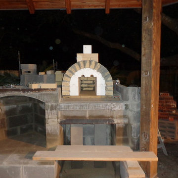 The Hammer Family Wood Fired Pizza Oven and Fireplace Combo in Louisiana
