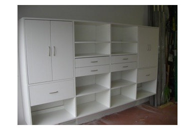 Garage - mid-sized craftsman garage idea in Other
