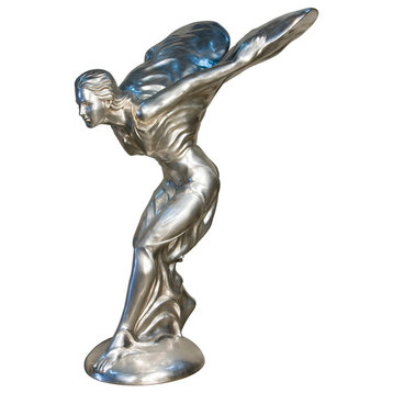66" "Flying Lady" in Pewter Finish Sculpture