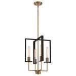 Designers Fountain - Designers Fountain Chicago PM 4-Light Pendant, Old Satin Brass, D233M-15P-OSB - Angular shapes and clean lines contrast perfectly with the bold combination of the black and warm brass finish. The chic minimalism of our Chicago PM collection provides a fresh aesthetic with a relaxed feel creating visual interest in any environment of your home.