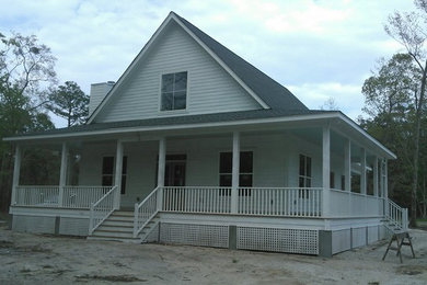 Example of a trendy exterior home design in Charleston
