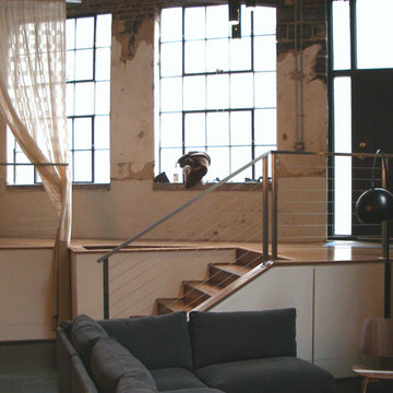 Stainless Steel Cable Railing - Rectangle Tube Top with Square Posts